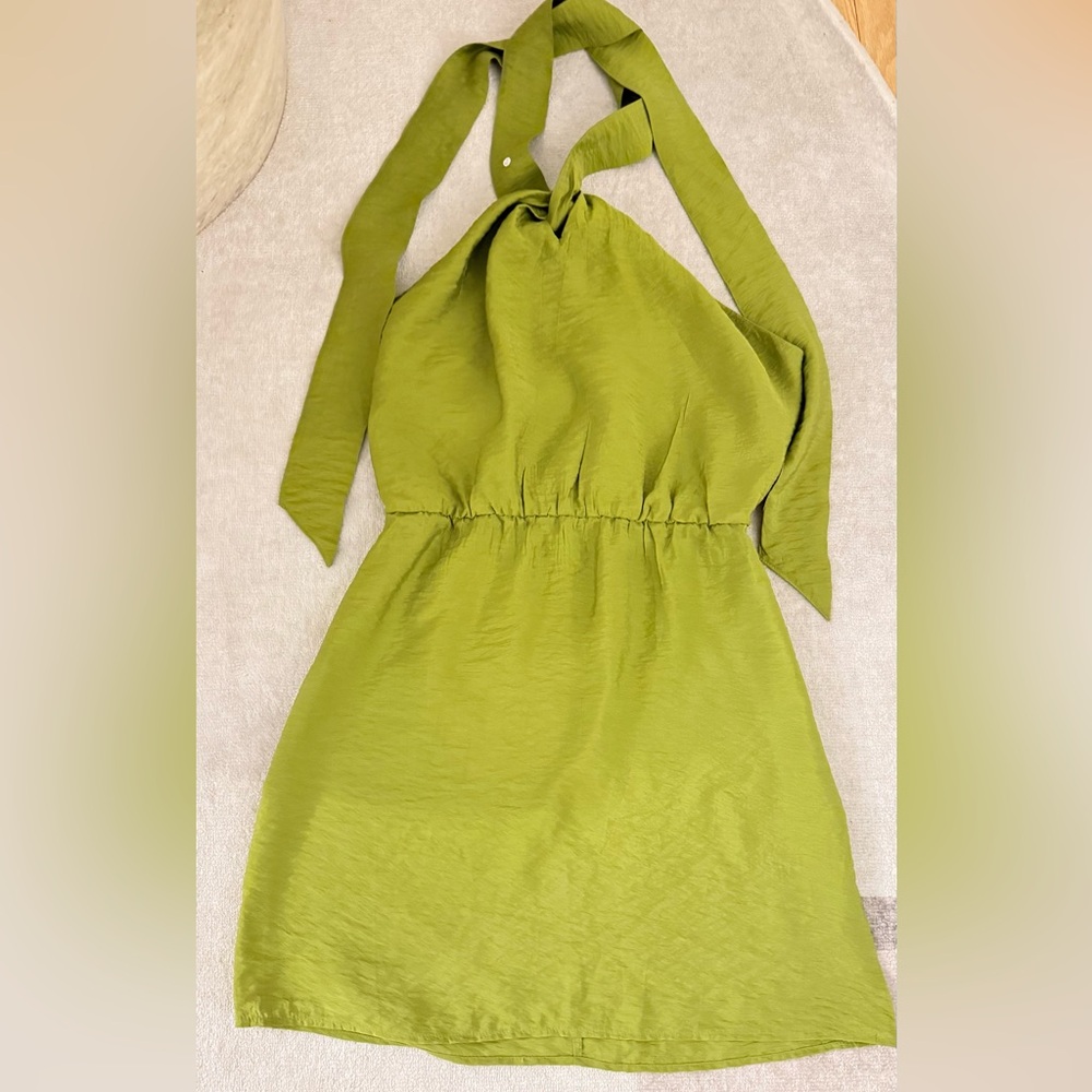 H&M Green Halter Dress – Size S – NWT